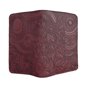 Oberon Design Refillable Leather Pocket Notebook Cover, Van Gogh Sky
