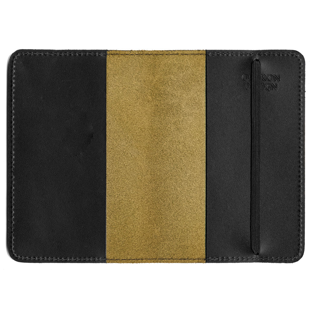 Oberon Design Refillable Leather Pocket Notebook Cover, Marigold Interior