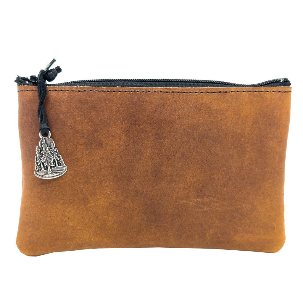 Limited Edition, Leather 6 inch Zipper Pouch, Wallet, Coin Purse, Tie Dye