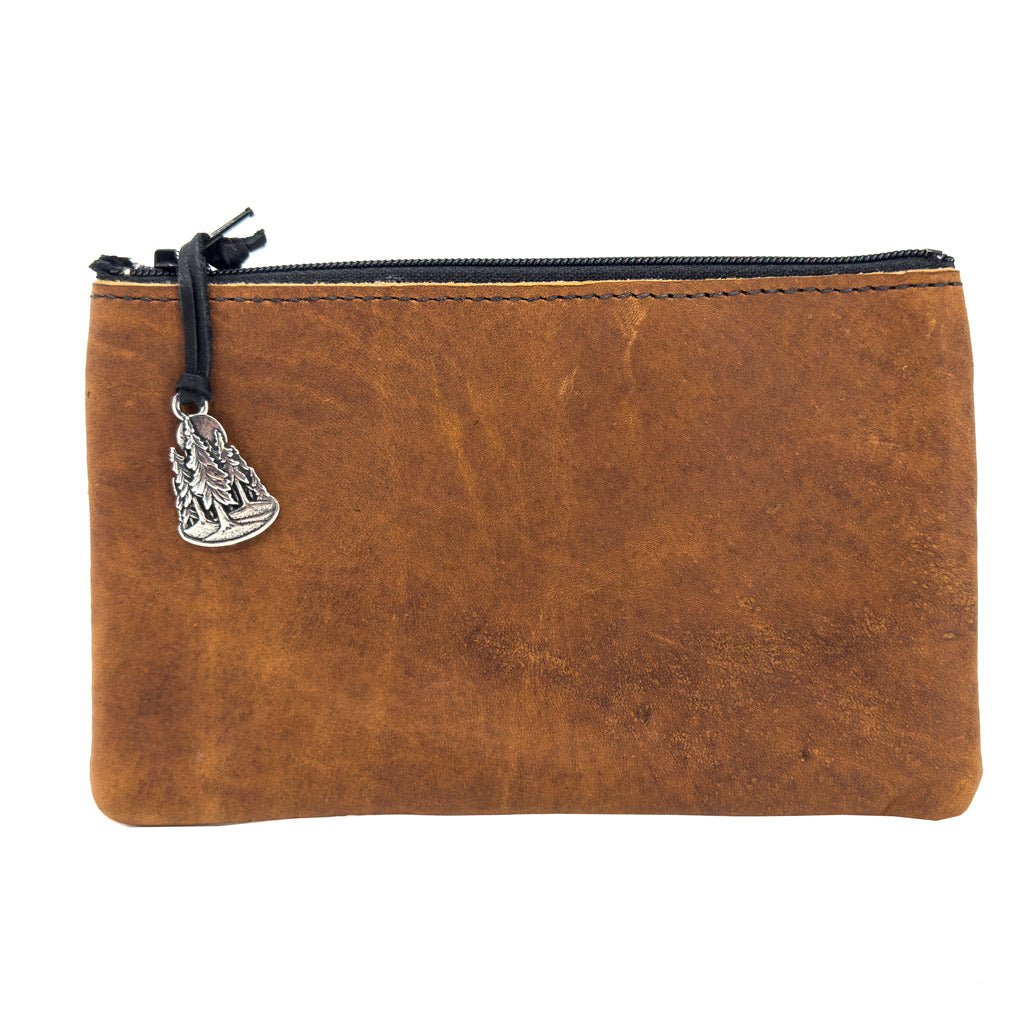 Limited Edition, Leather 6 inch Zipper Pouch, Wallet, Coin Purse, Tie Dye