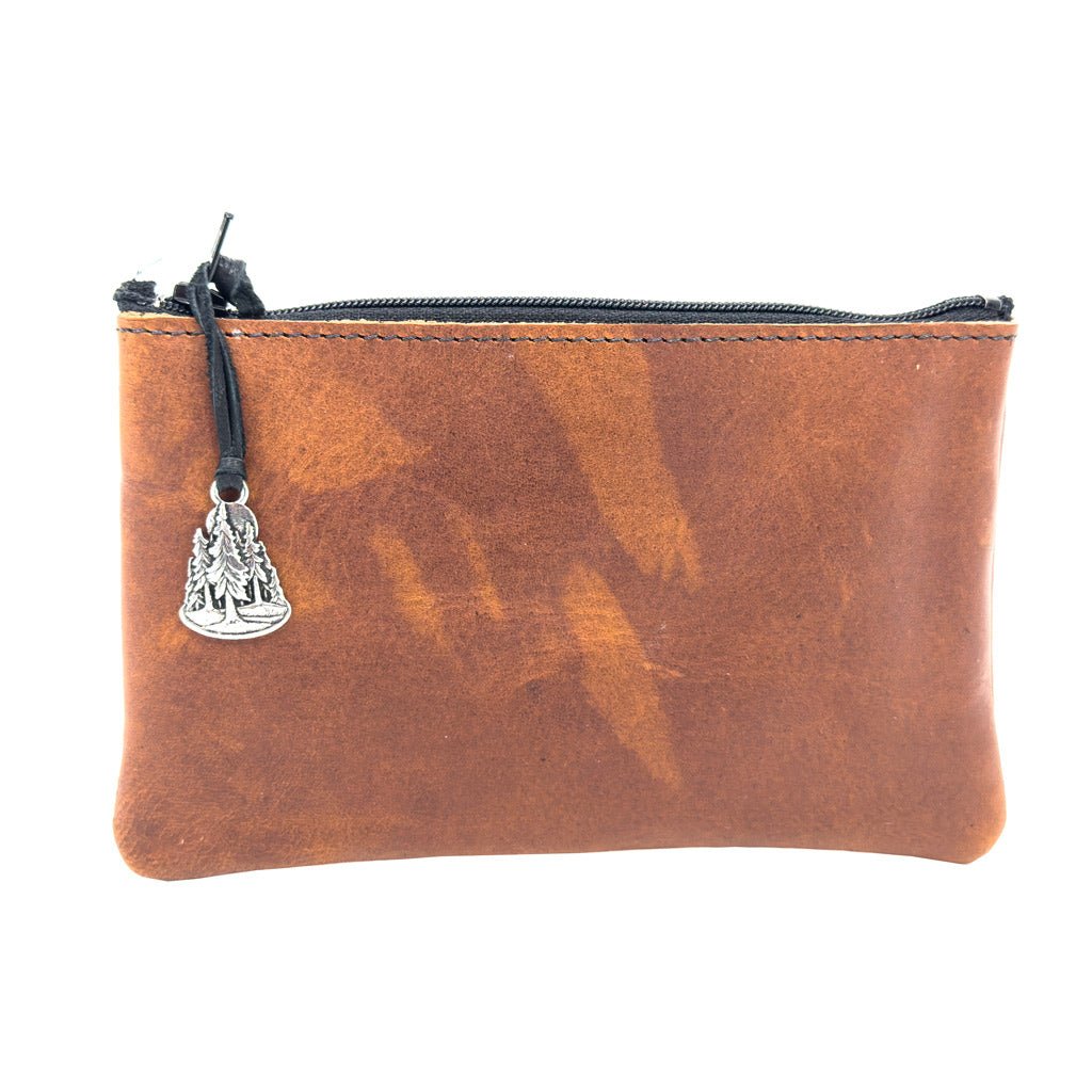 Limited Edition, Leather 6 inch Zipper Pouch, Wallet, Coin Purse, Tie Dye