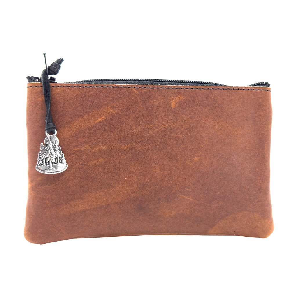 Limited Edition, Leather 6 inch Zipper Pouch, Wallet, Coin Purse, Tie Dye