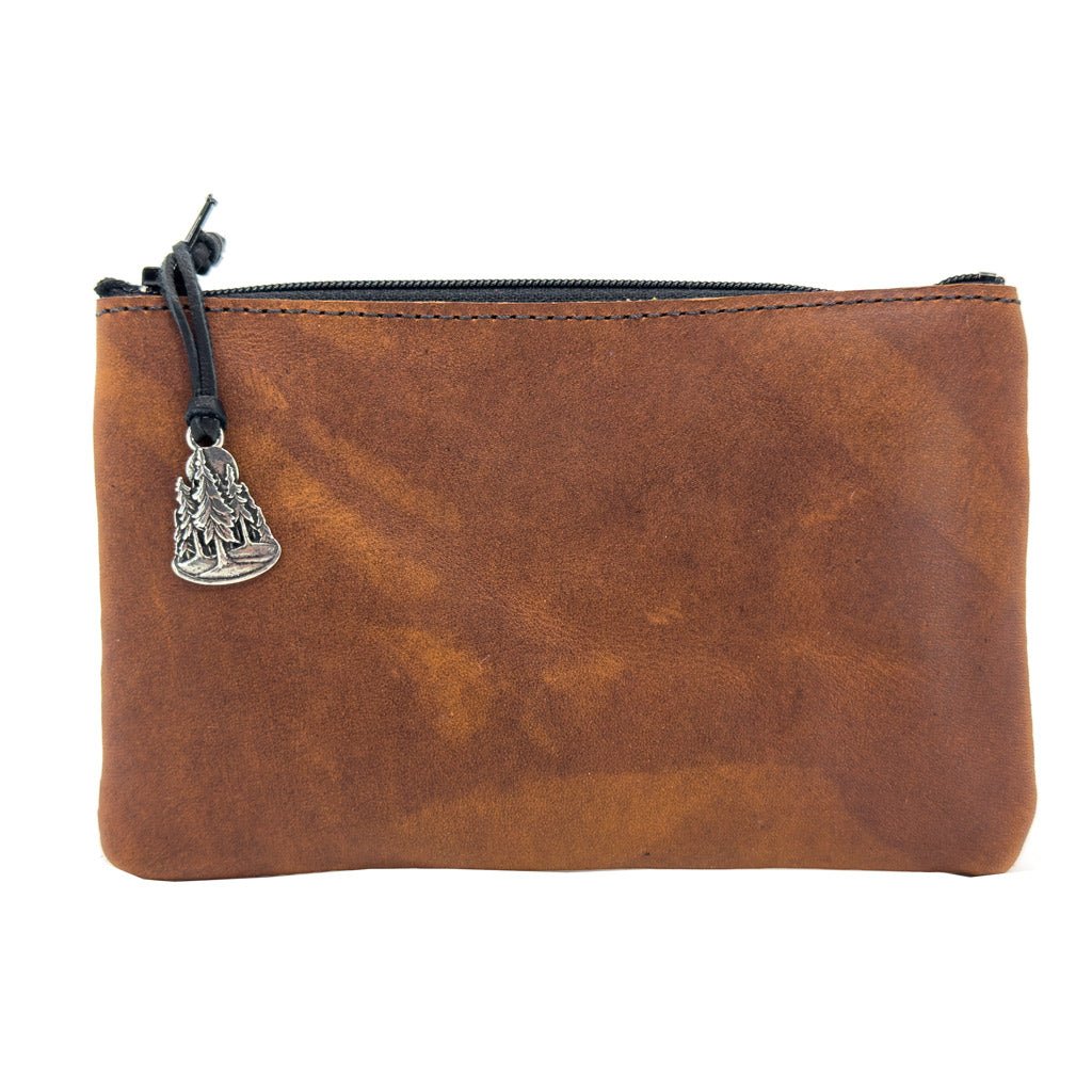 Limited Edition, Leather 6 inch Zipper Pouch, Wallet, Coin Purse, Tie Dye