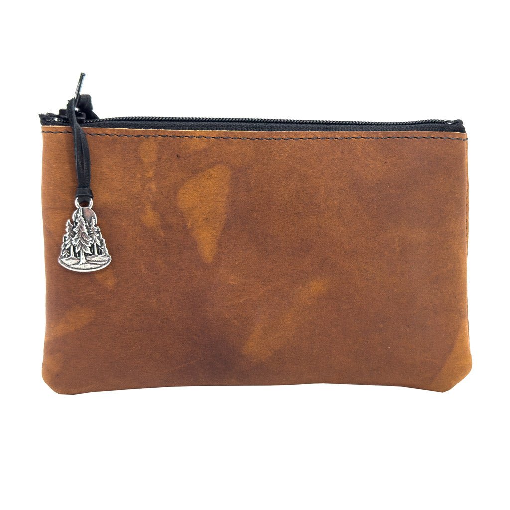 Limited Edition, Leather 6 inch Zipper Pouch, Wallet, Coin Purse, Tie Dye