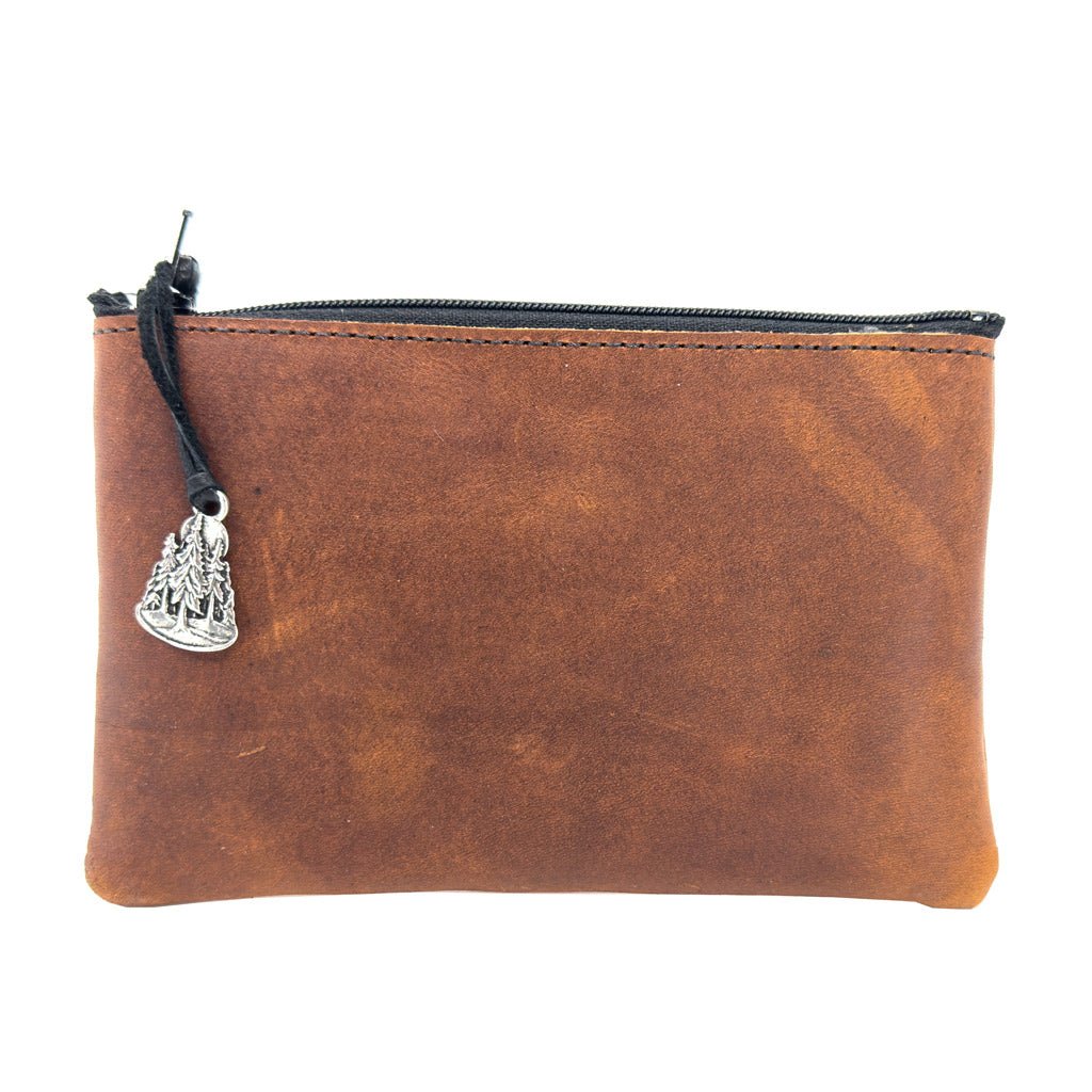 Limited Edition, Leather 6 inch Zipper Pouch, Wallet, Coin Purse, Tie Dye