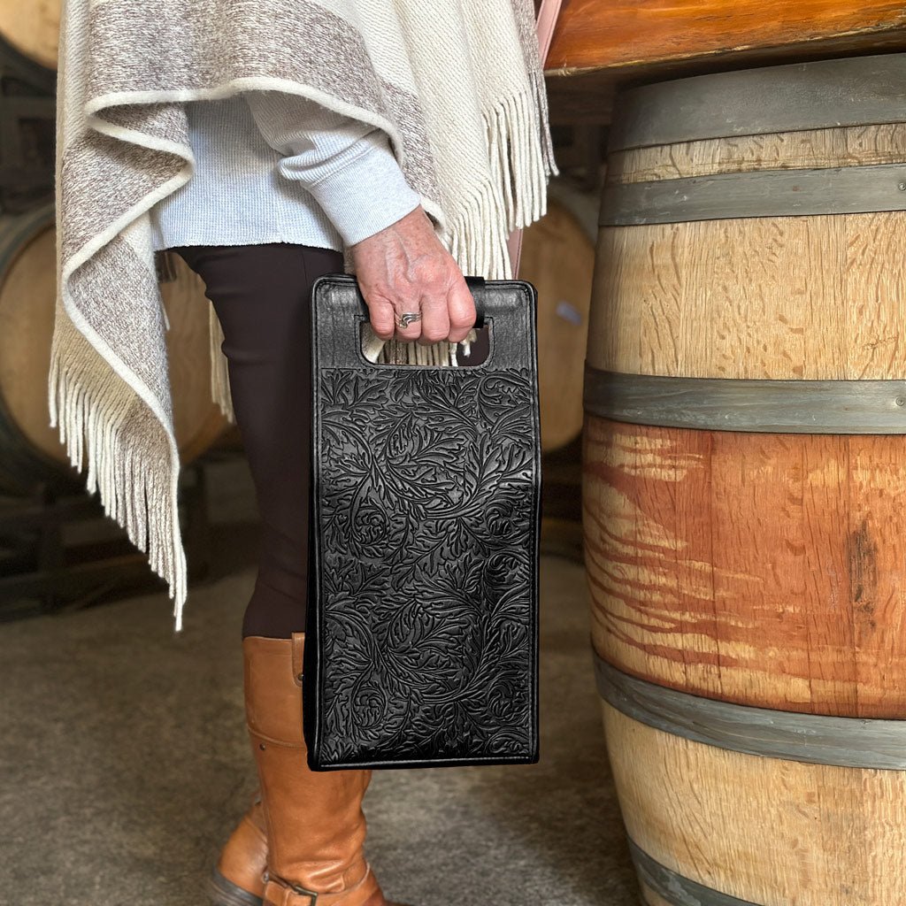 Felt Wine Gift Bag | Wine gift bag, Wine bag, Leather wine carrier