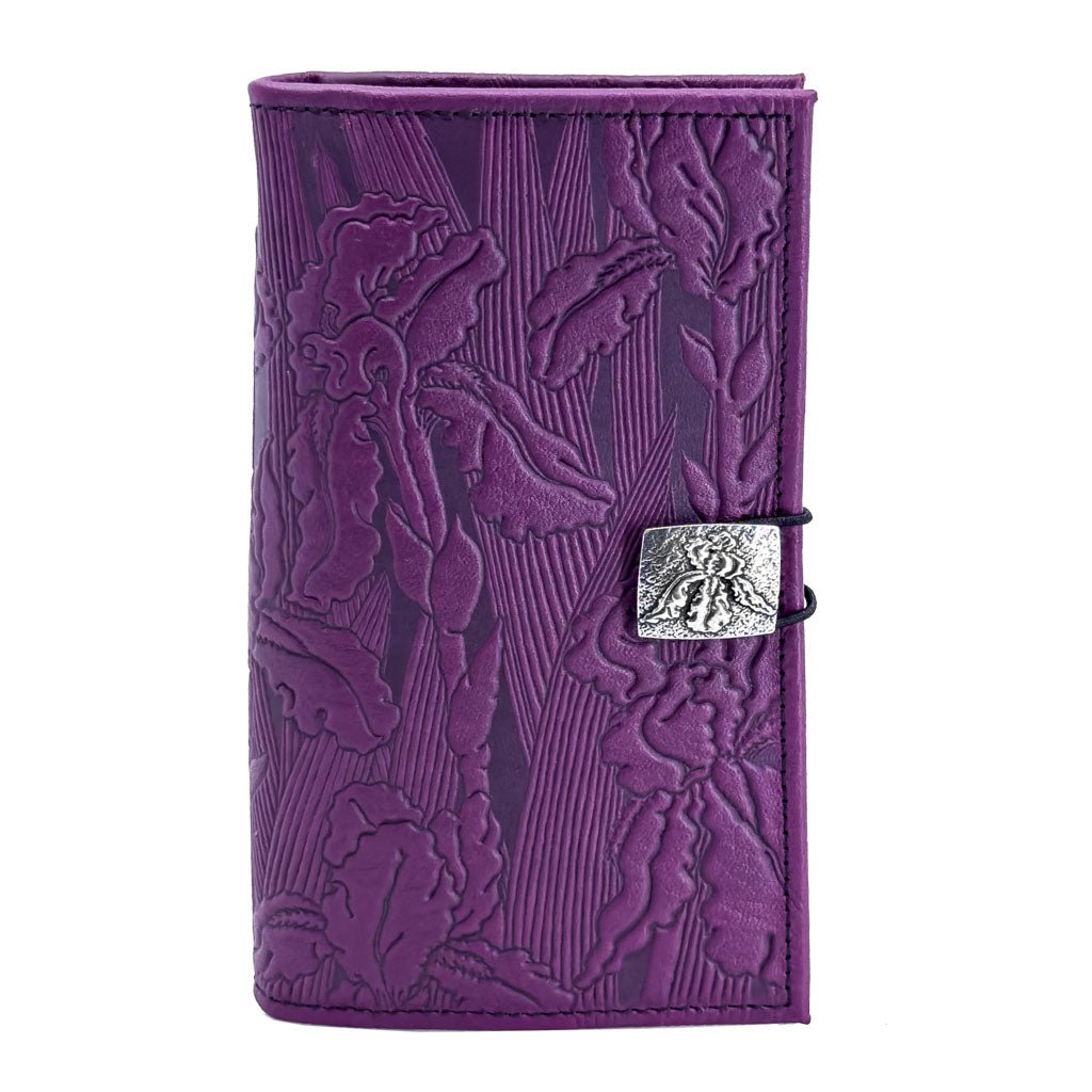 Oberon Design Premium Leather Women's Wallet, Iris, Orchid