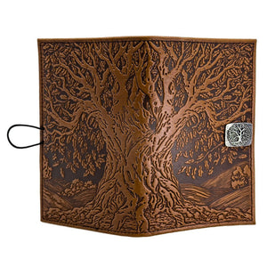 Oberon Design Premium Leather Women's Wallet, Tree of Life