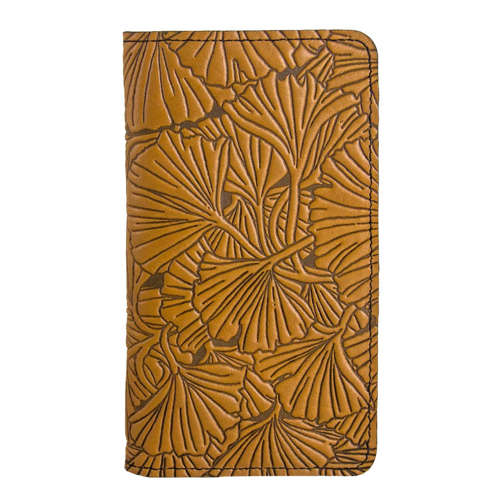 Leather Wallet Folio Case for iPhone, Ginkgo