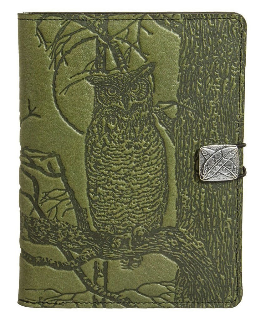 Genuine leather cover, case for Kindle e-Readers, Horned Owl, Fern
