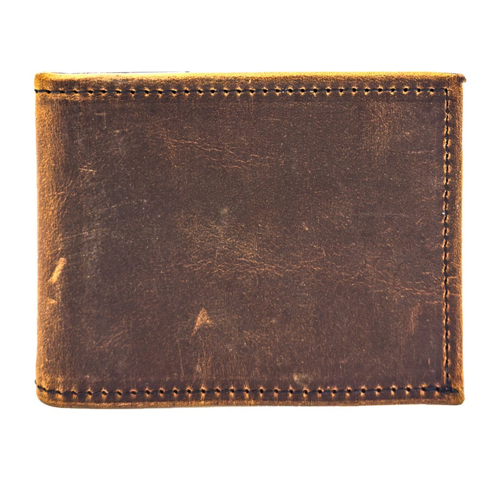 Cool Leather Mens Long Leather Wallet Bifold Vintage Brown Wallet