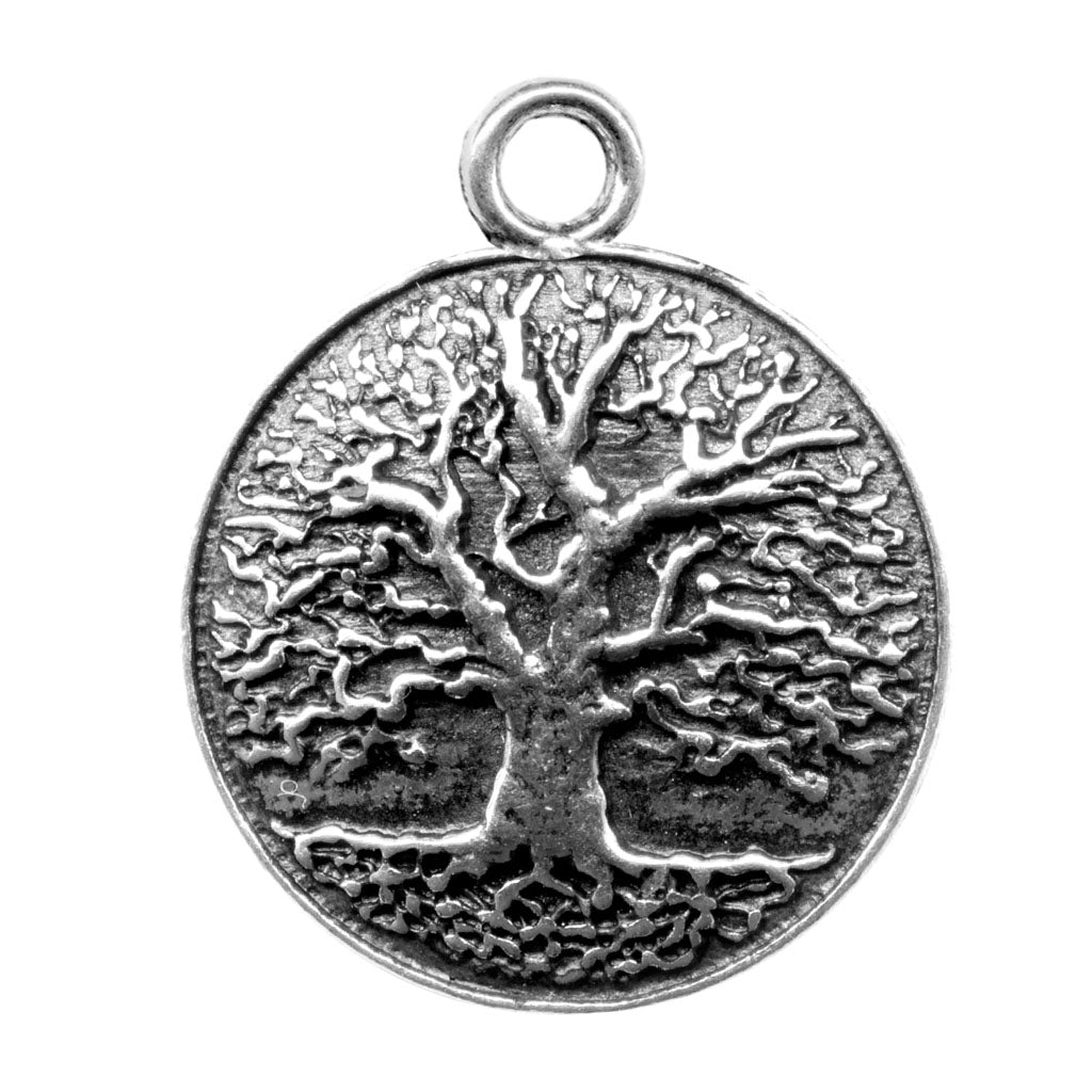 Oberon Design Britannia Metal Jewelry Charm, Tree of Life