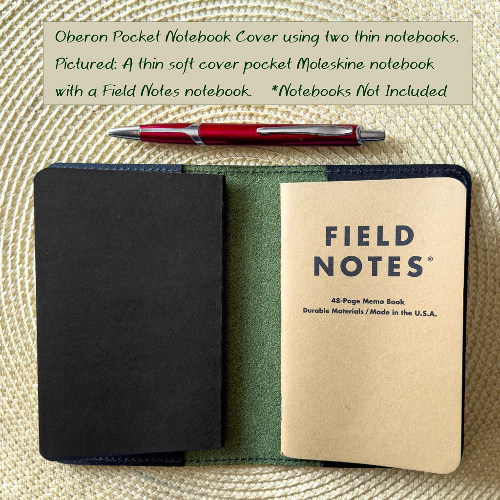 Oberon Design Pocket Notebook Interior with Two Thin Notebooks