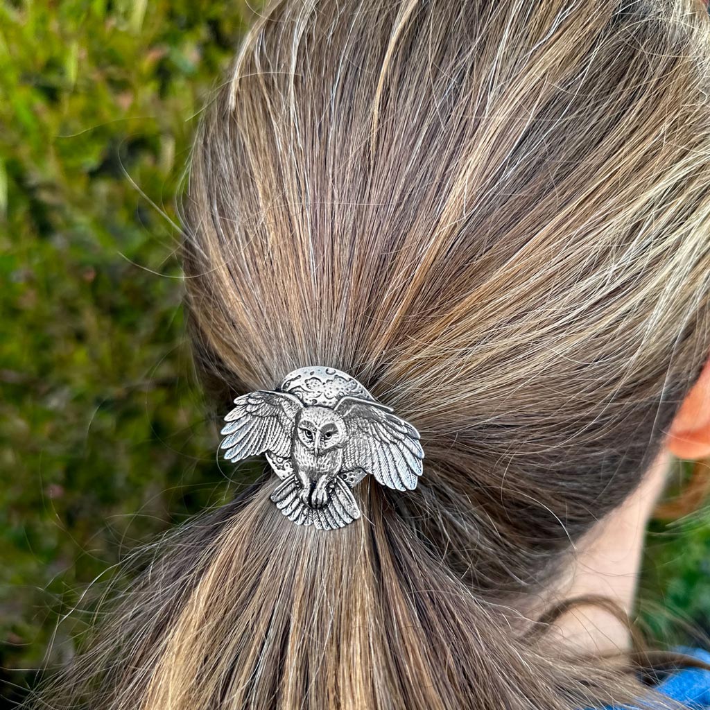 Night Owl Ponytail Holder - Model