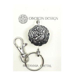 Oberon Design Hand Crafted Key Ring Purse Hook, Night Owl