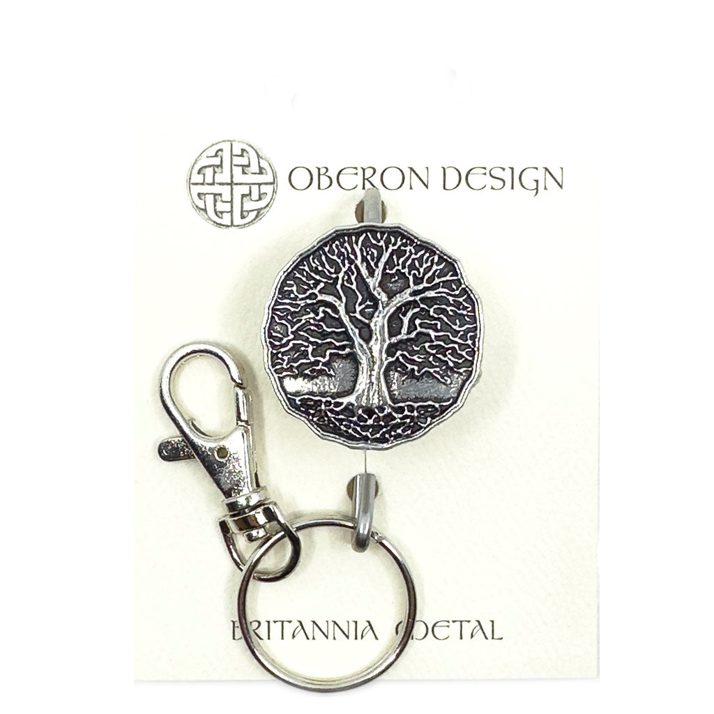 Oberon Design Hand Crafted Key Ring Purse Hook, Tree of Life