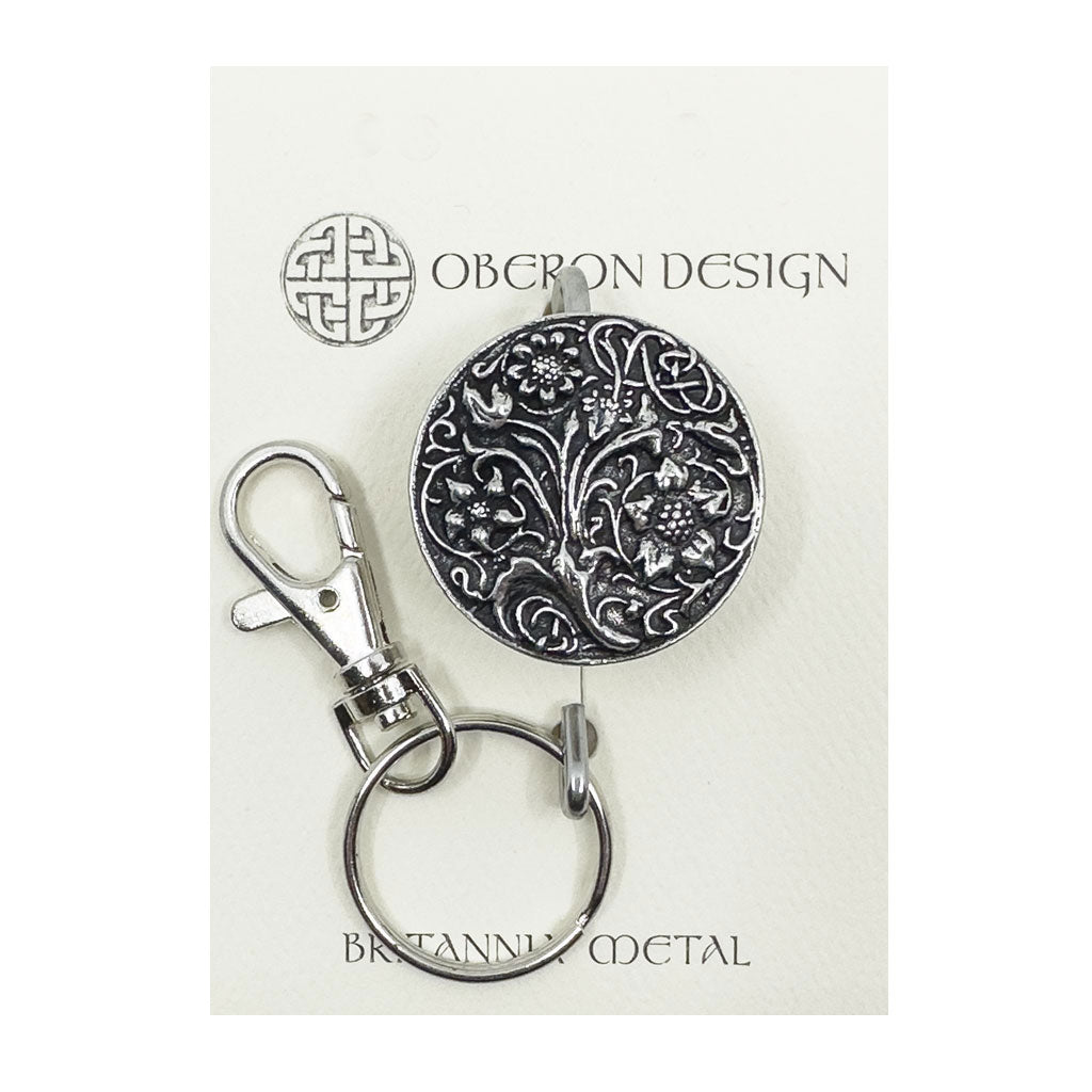 Oberon Design Hand Crafted Key Ring Purse Hook, WIldflower