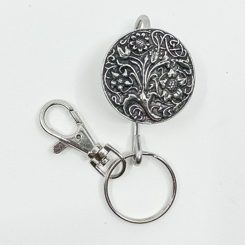 Oberon Design Hand Crafted Key Ring Purse Hook, WIldflower