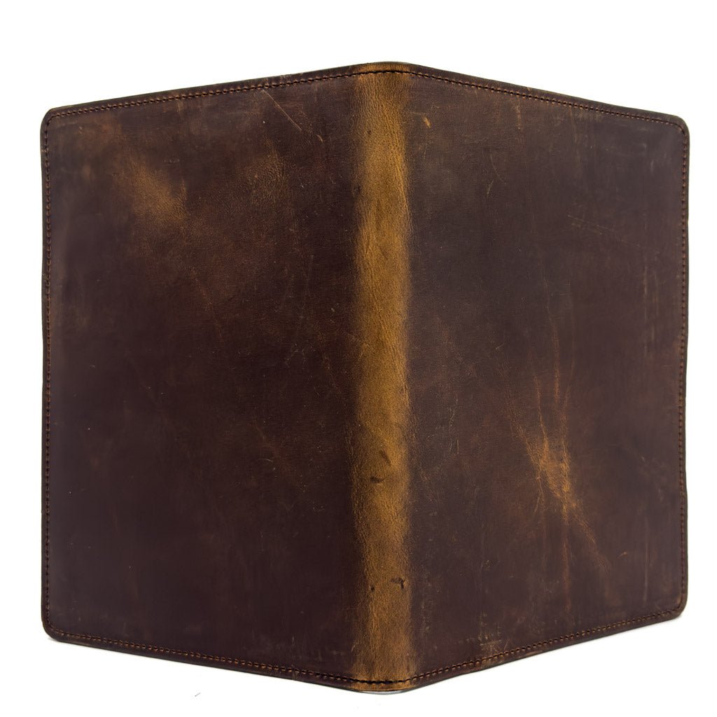 Leather Portfolio with Notepad, Limited Edition Rustic, Hard Times in Copper