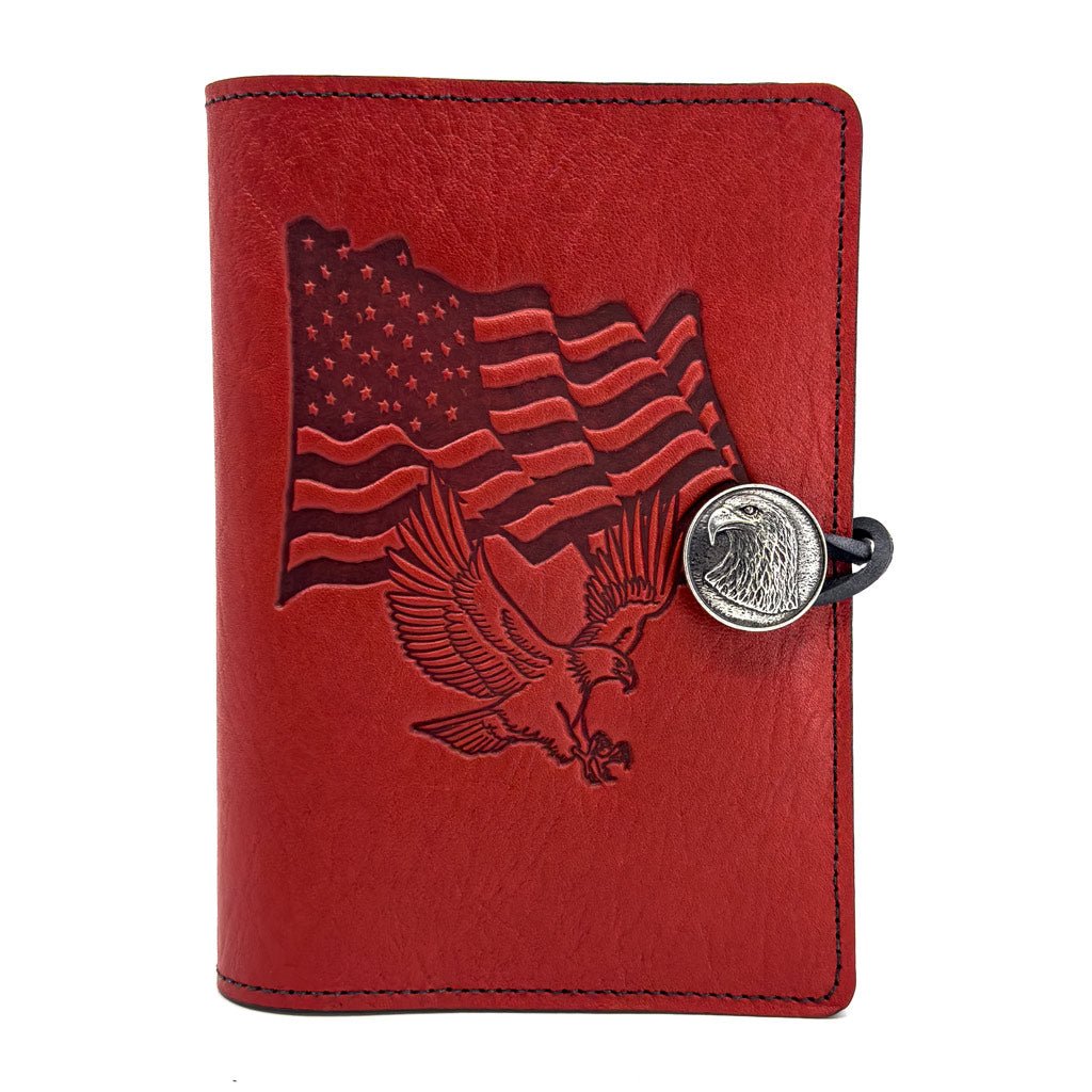 Limited Edition Leather Refillable Journal, Flag and Eagle