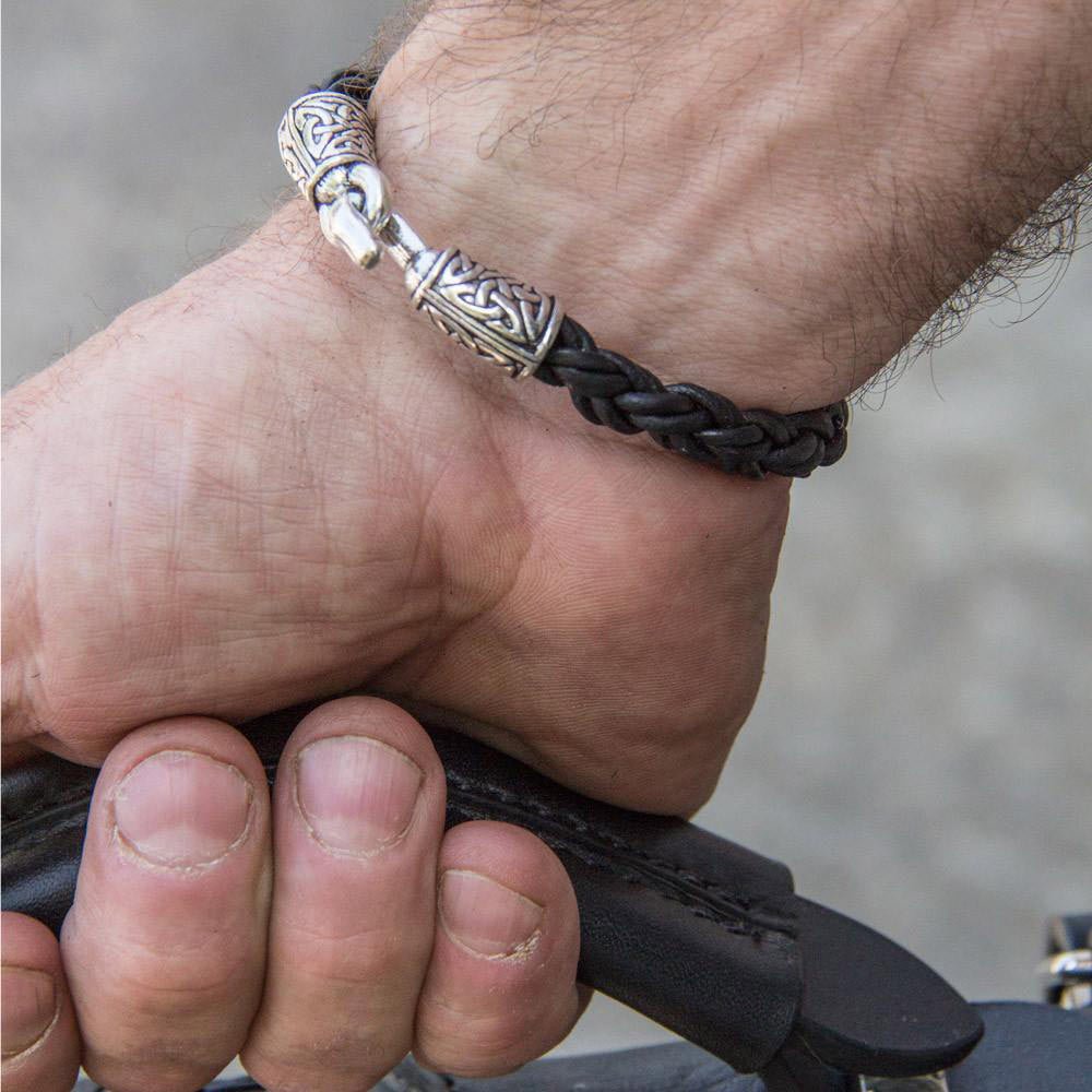 Oberon Design Braided Leather Bracelets