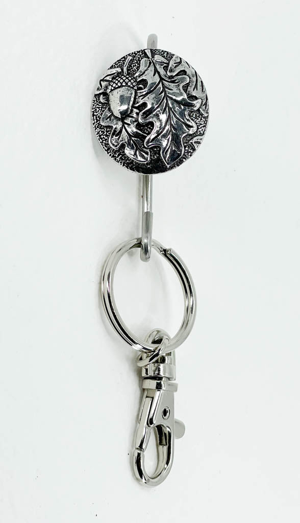 Oberon Design Key Ring Purse Hook, Oak Leaf Acorn