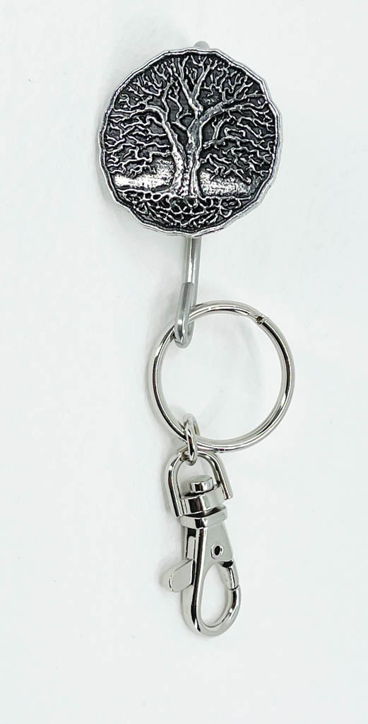 Oberon Design Key Ring Purse Hook, Tree of Life