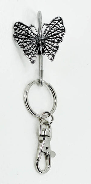 Oberon Design Hand Crafted Key Ring Purse Hook, Rose