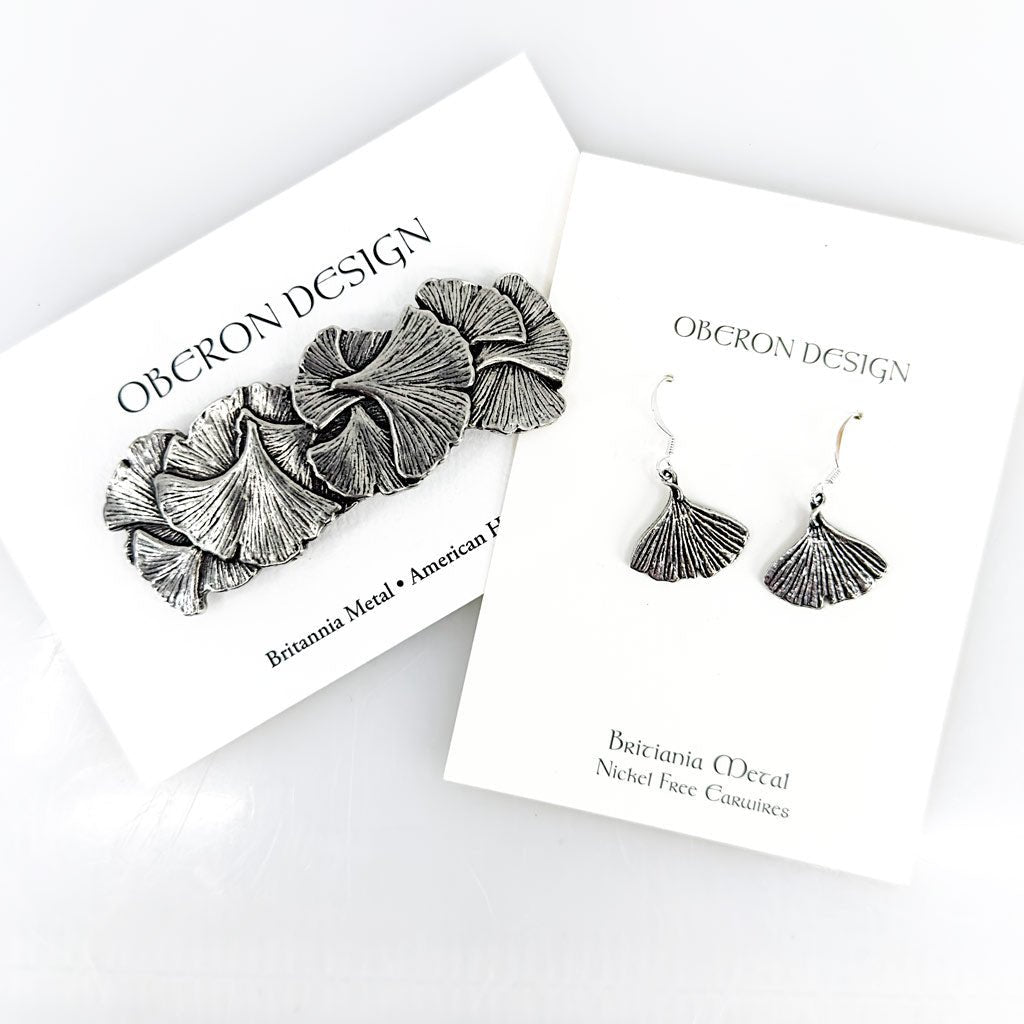 Ginkgo Leaf Jewelry Set - Cards