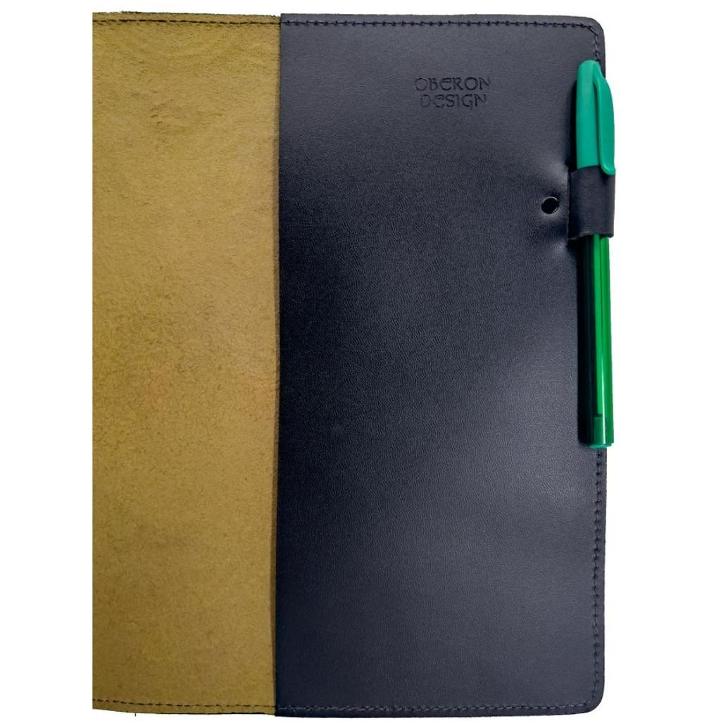 Leather Composition Notebook Cover, Van Gogh&#39;s Sky, Marigold