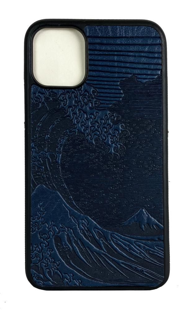 HAPPY EXTRA, iPhone 11 Pro Case, Hokusai Wave in Navy - Oberon Design