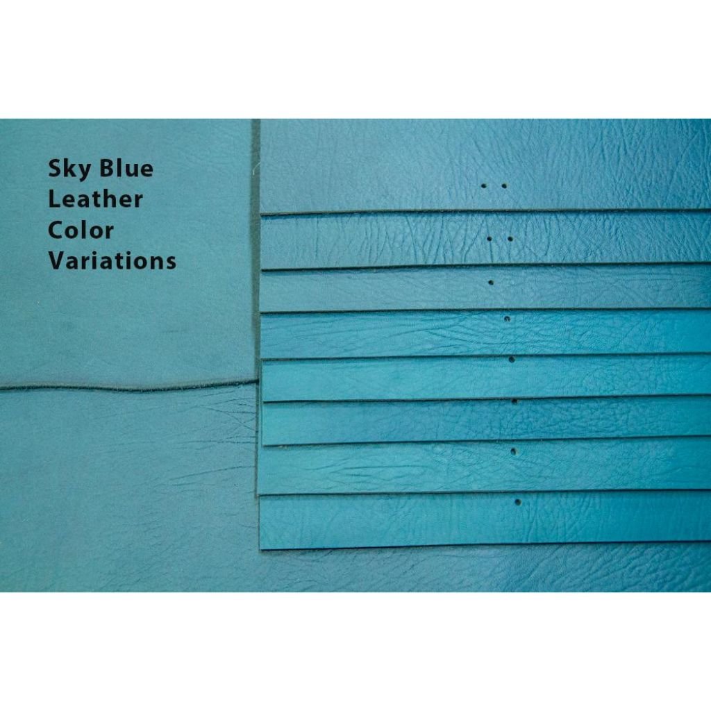Sky Blue Leather Color Variations