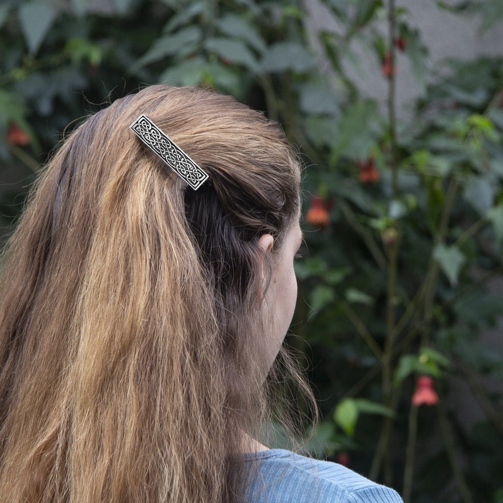 Oberon Design Hair Clip, Barrette, Hair Accessory, Small Celtic, Model 2