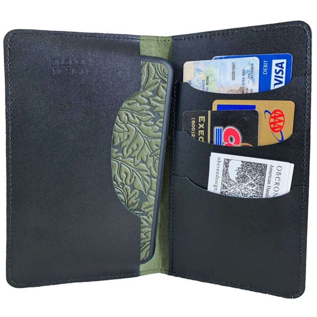 Smartphone Wallet, Bold Celtic, Fern Interior