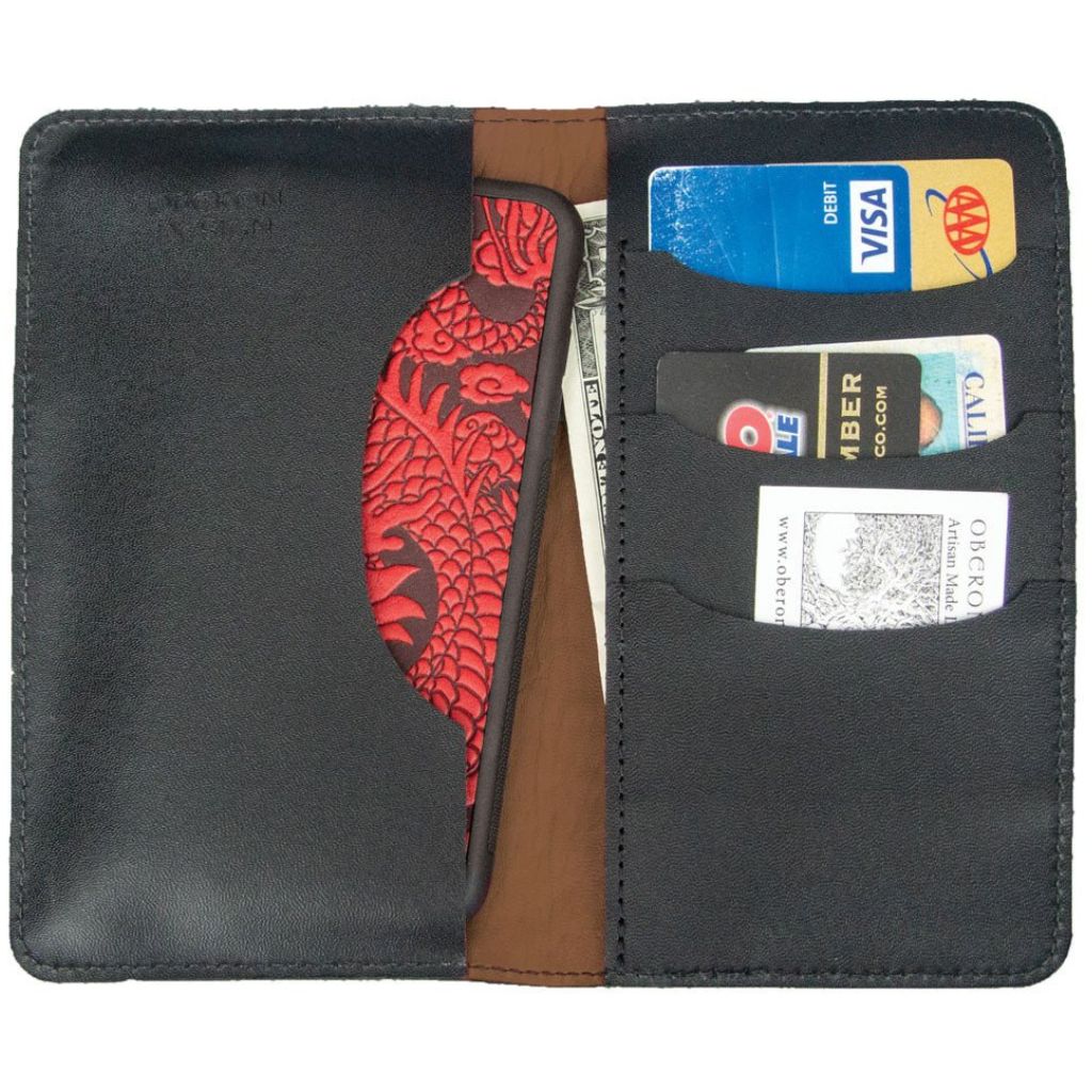 Smartphone Wallet, Saddle Interior with Phone