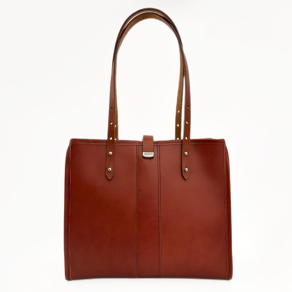 Leather Sonoma Tote, Tahoe Whiskey, back