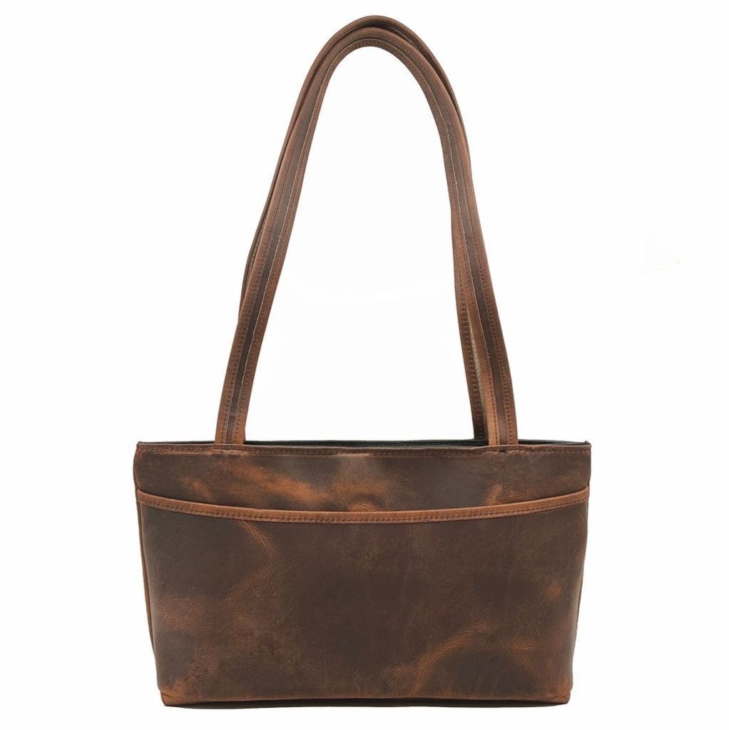 Streamline Handbag, Hard Times in Copper, Pocket View