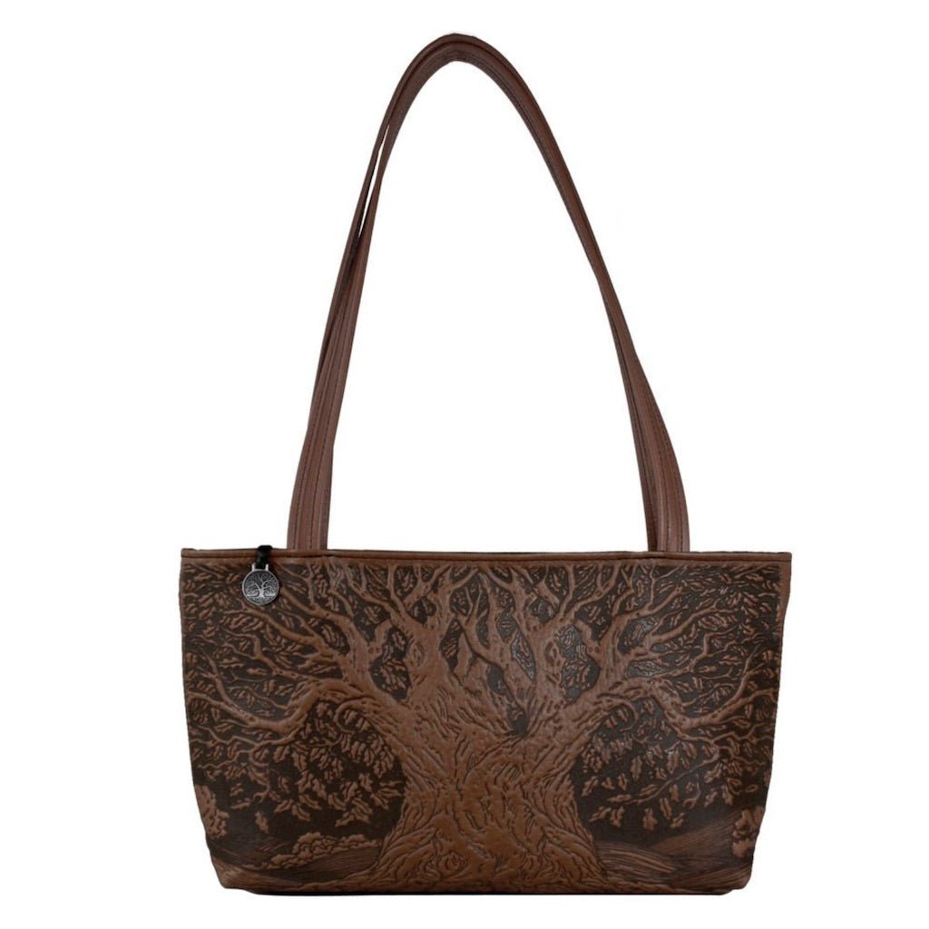 Tree of life top leather purse