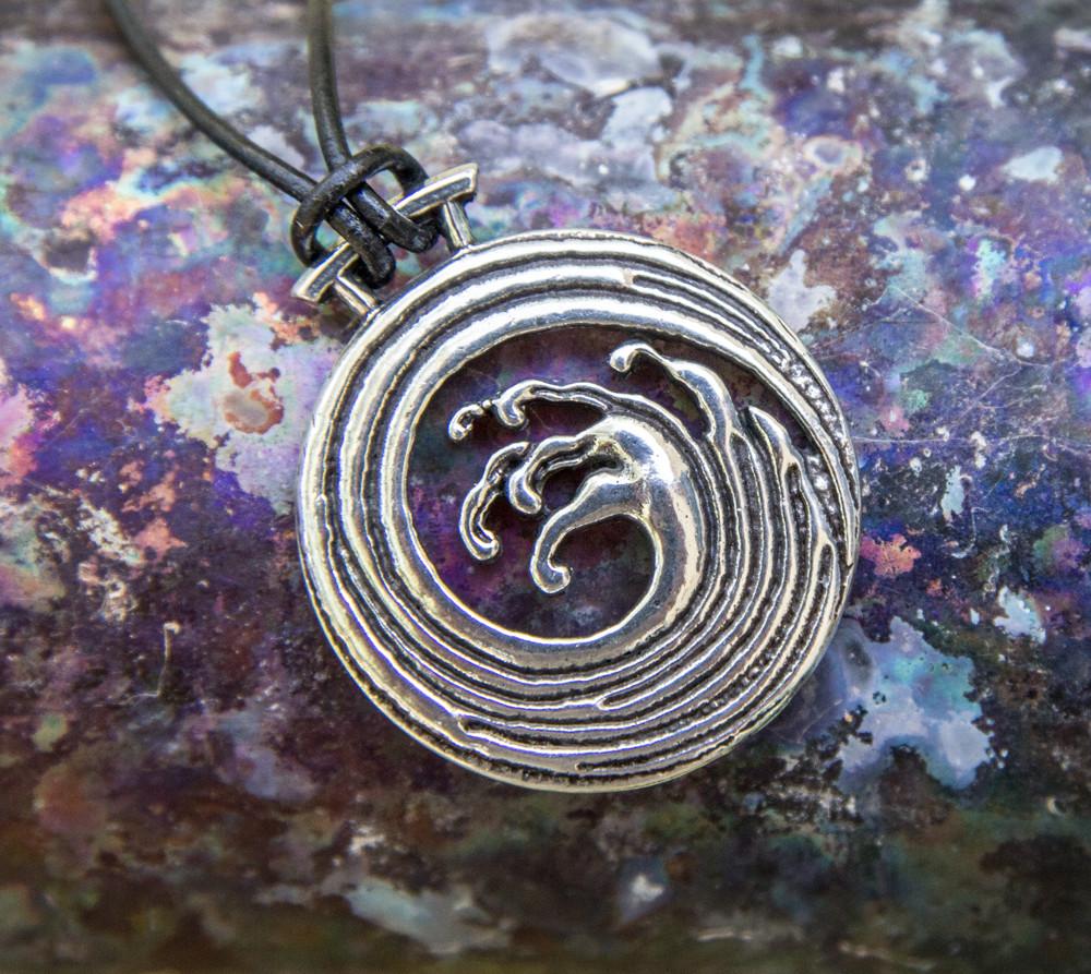 Oberon Design Britannia Metal Jewelry, Necklace, Wave