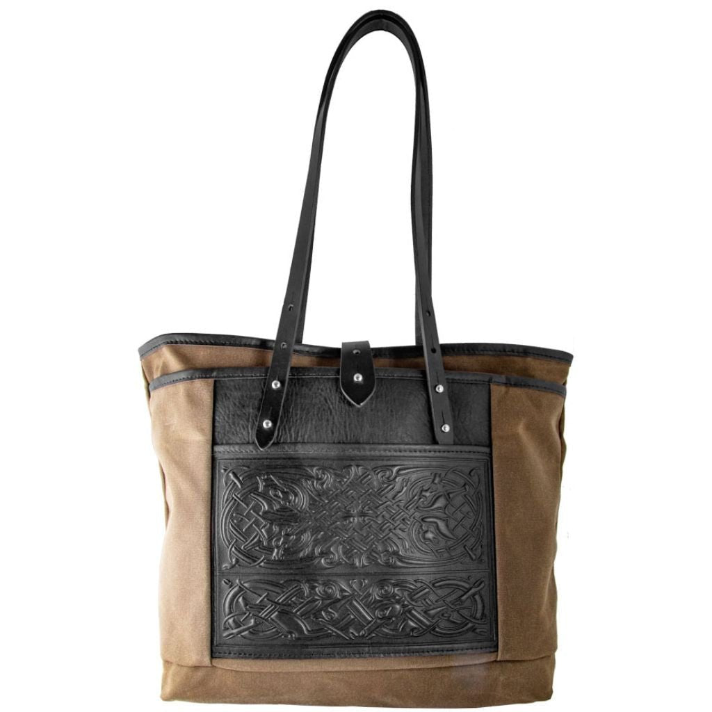 Everyday Tote, Celtic Hounds in Tan &amp; Black