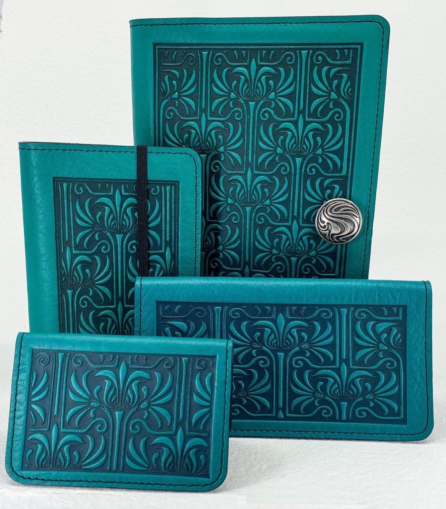 Oberon Design Art Nouveau Lattice collection in teal