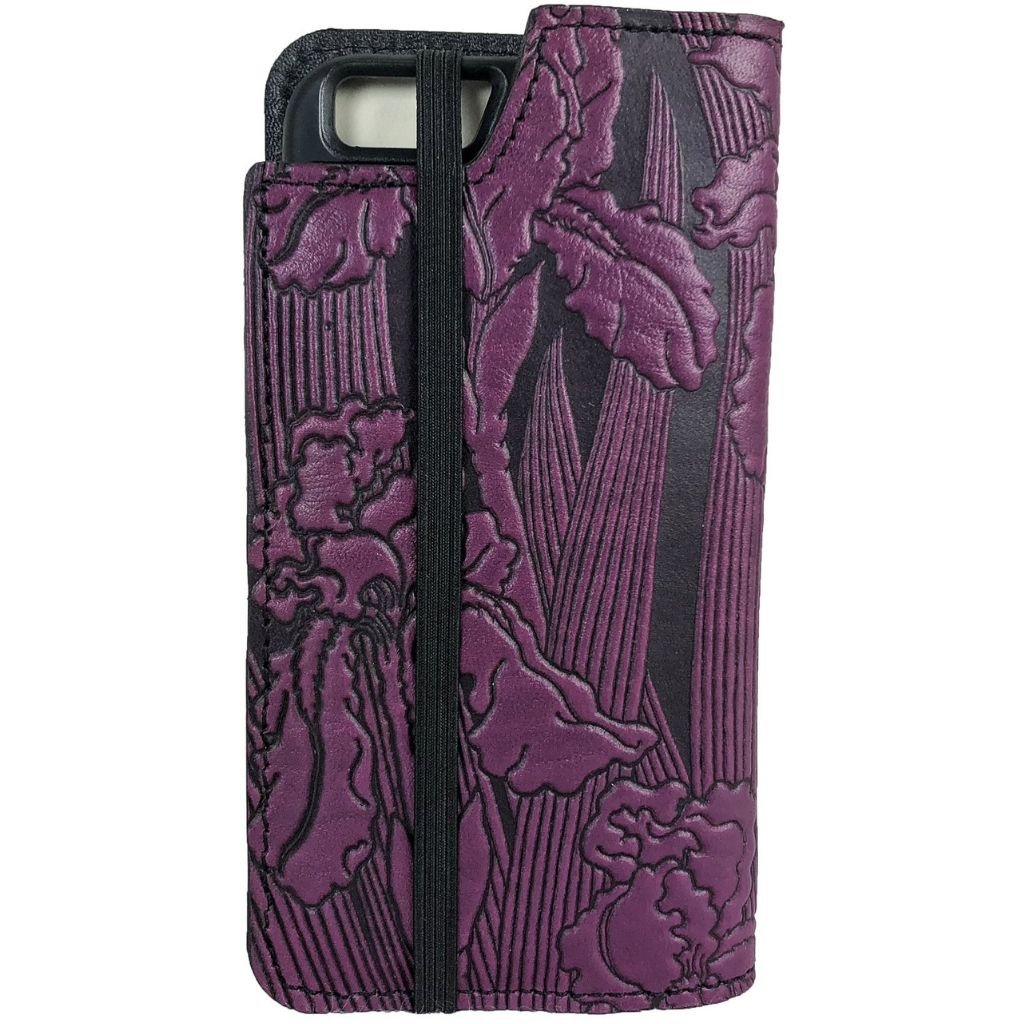 iPhoneSE Wallet Case, Iris - Orchid (Back)