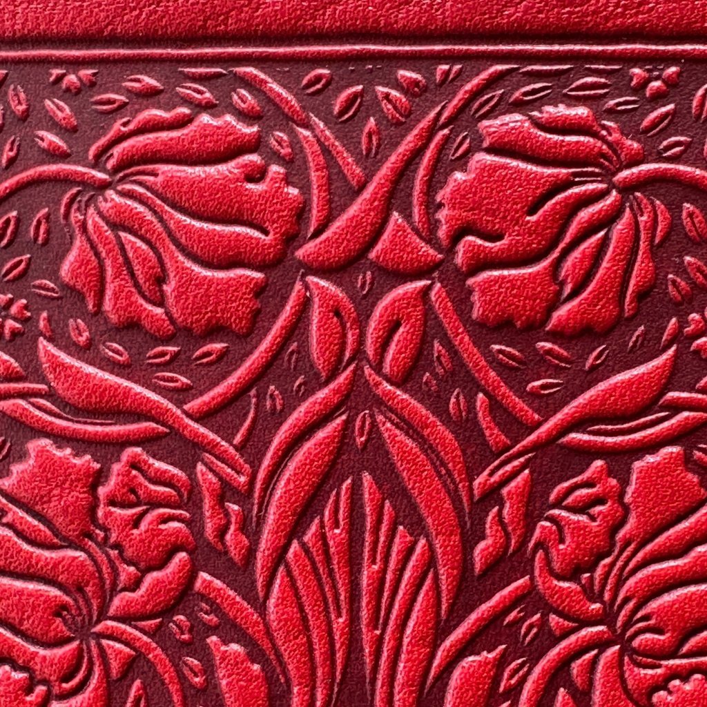 William Morris Tulips Leather Refillable Journal Notebook