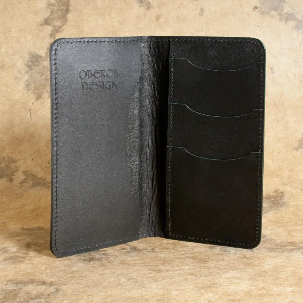 Oberon Design Small Oberon Design Small Leather Smartphone Wallet Case, Interior