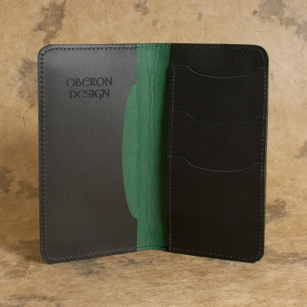 Oberon Design Small Leather Smartphone Wallet, Interior