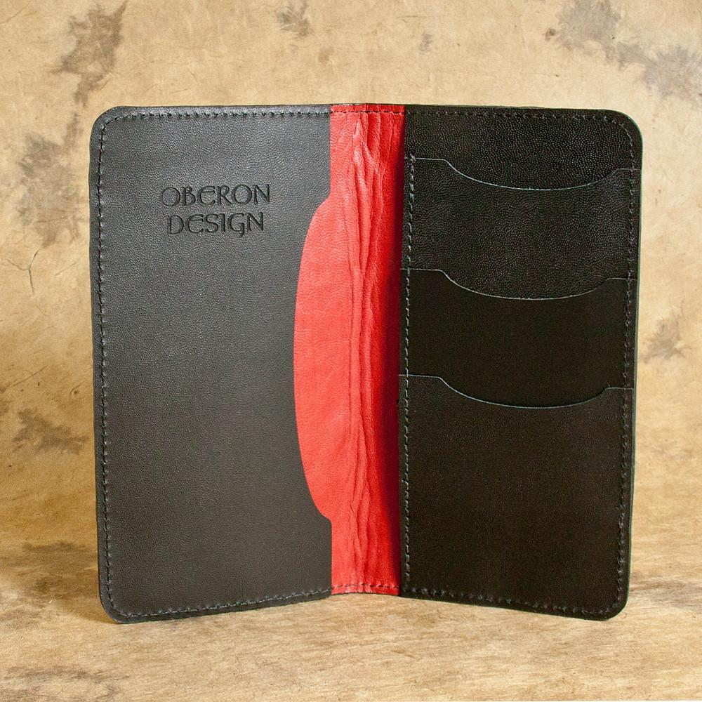 Oberon Design Small Leather Smartphone Wallet, Interior
