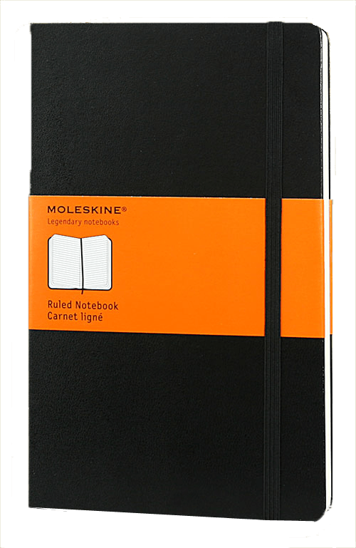 Large Notebook Cover Moleskine Brand Lined Filler - Oberon Design