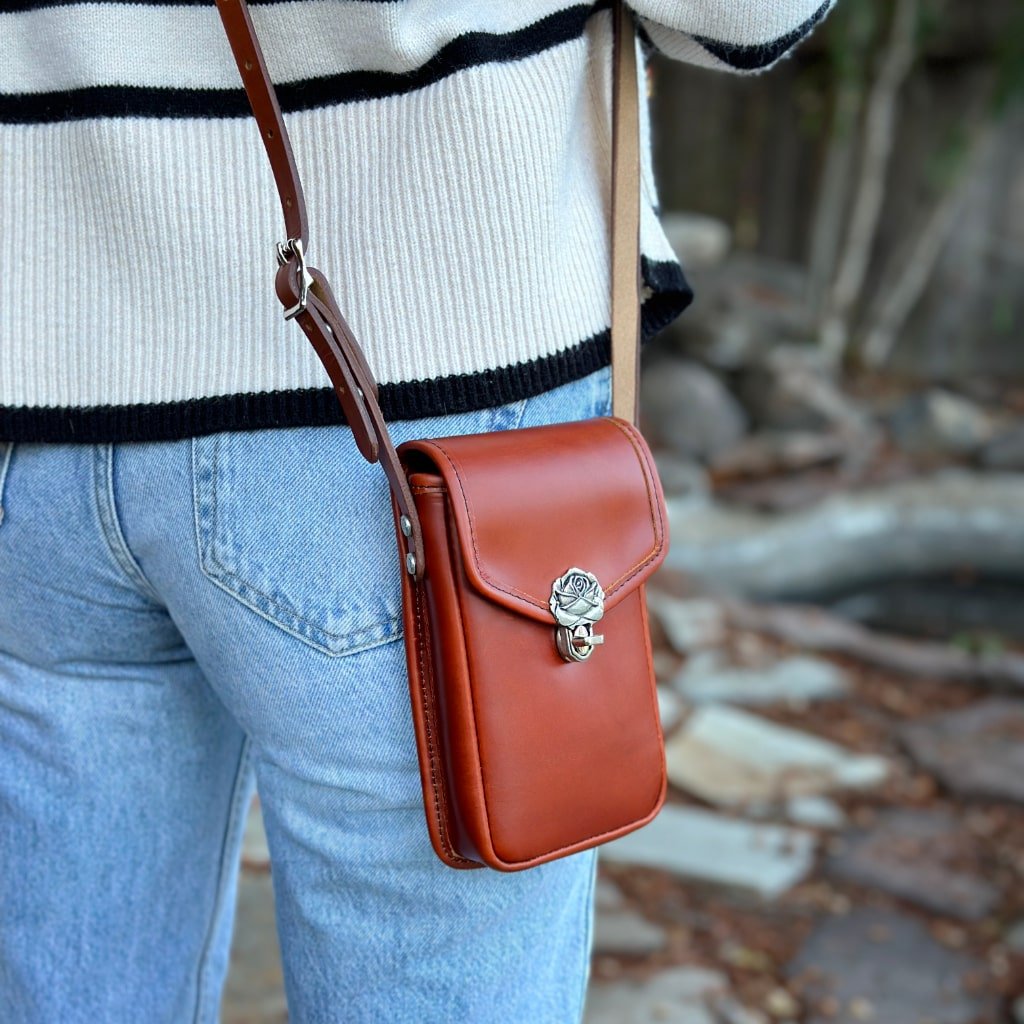 Touchable pu leather phone bag best sale