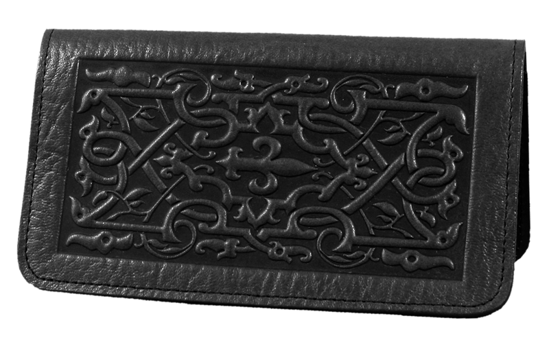 Oberon Design Small Oberon Design Small Leather Smartphone Wallet Case, The Medici in Fern