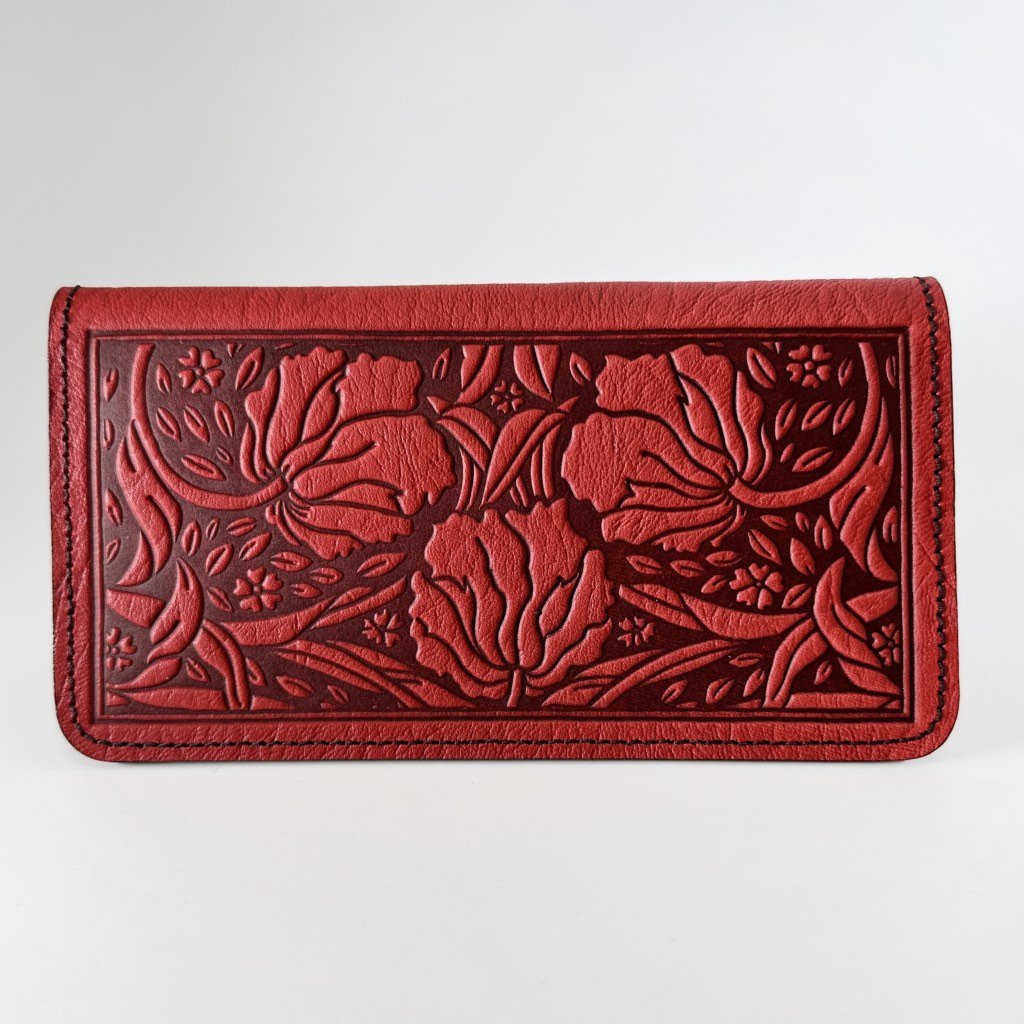 Checkbook Cover, William Morris Tulips